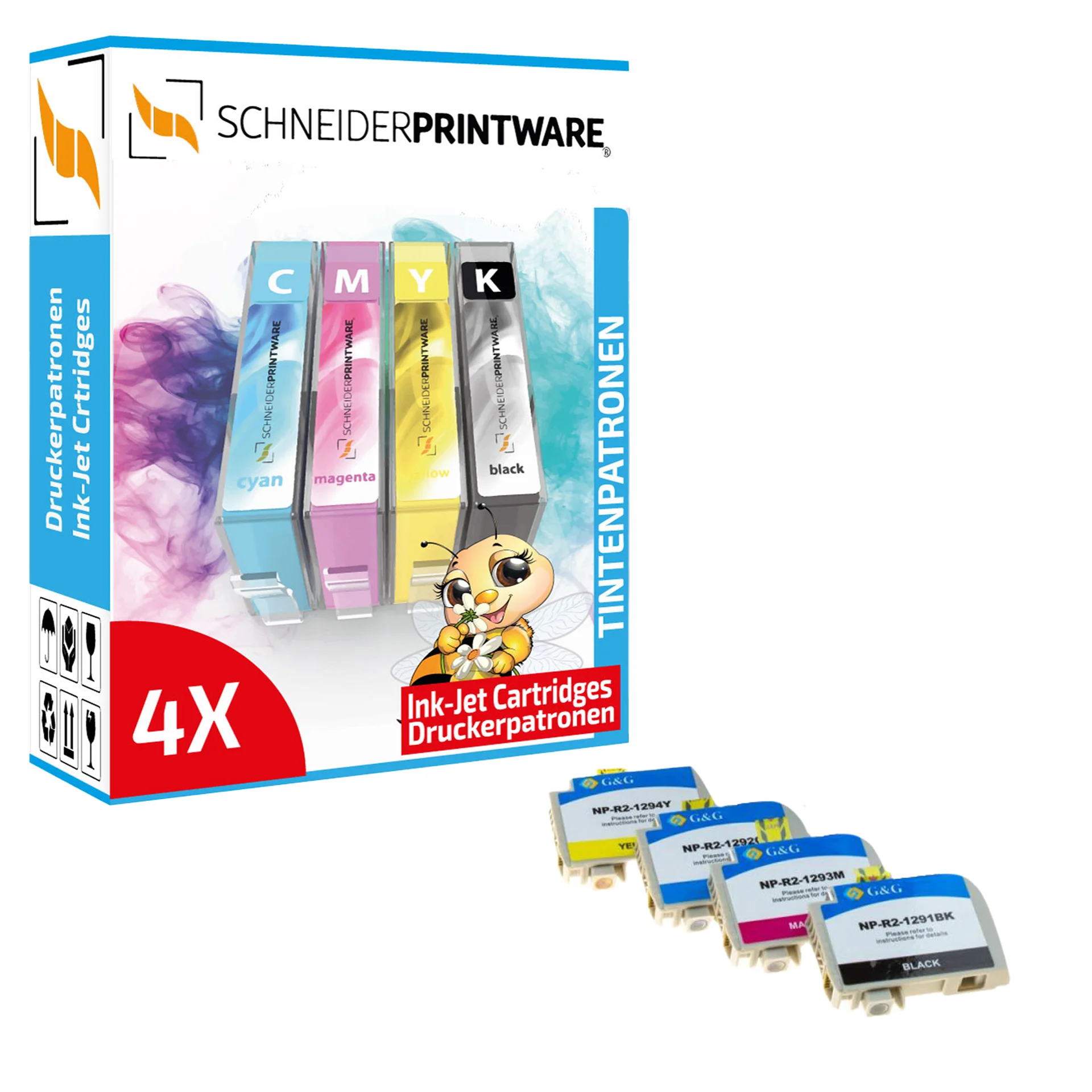 Kompatibel mit Epson T1295/ C13T12954012 Druckerpatronen Multipack