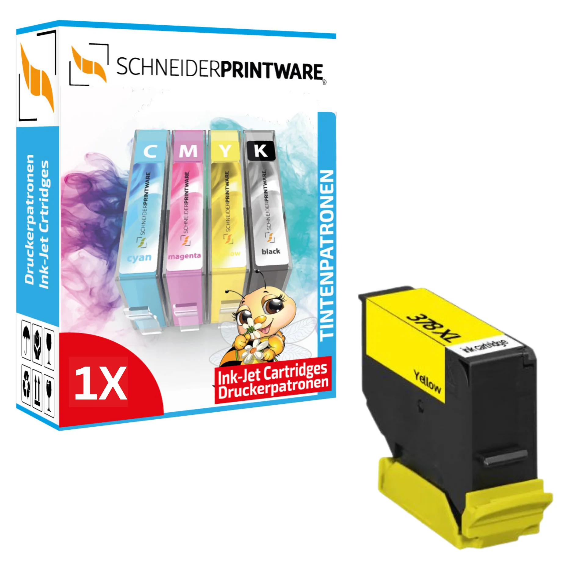 Schneiderprintware Druckerpatrone ersetzt Epson 378XL Yellow ( Eichhörnchen )