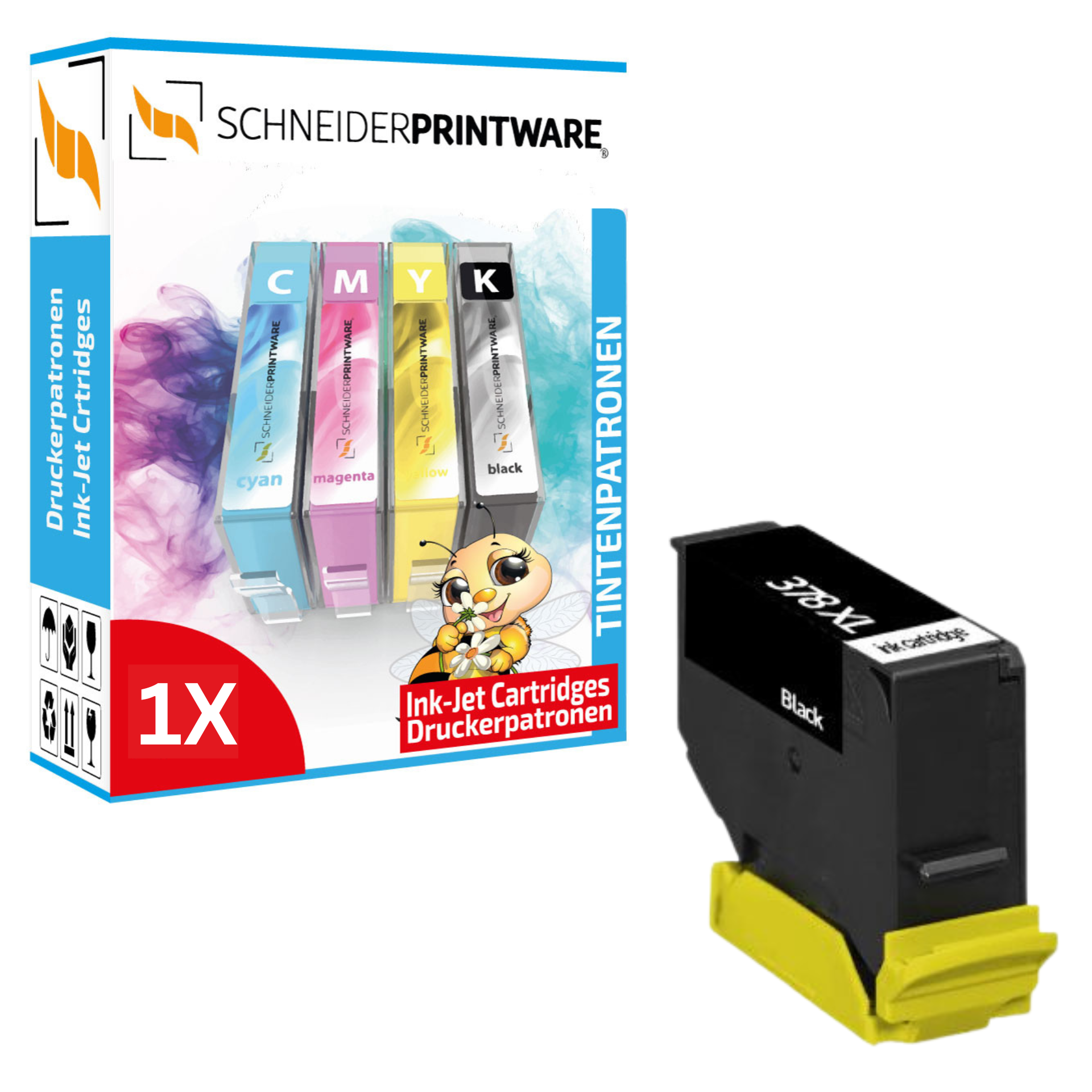 Schneiderprintware Druckerpatrone ersetzt Epson 378XL Black ( Eichhörnchen )