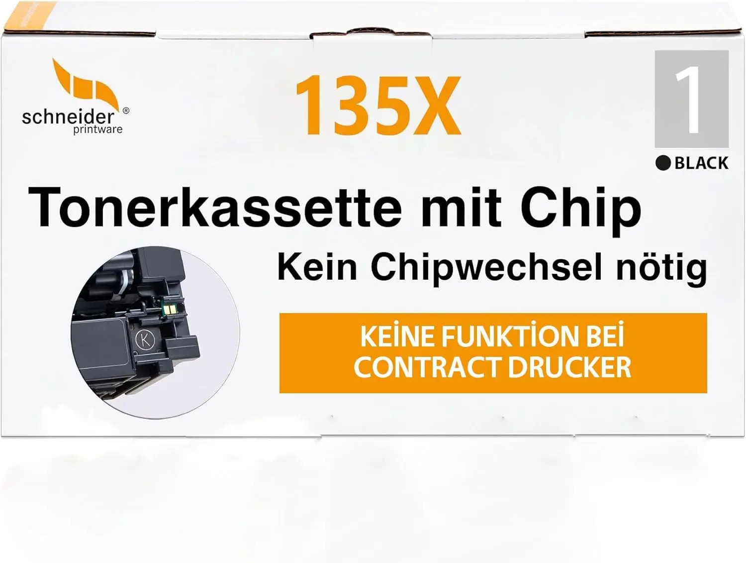Fachgerecht recycelt HP 135X (W1350X) mit Original Chip | wiederverwendet