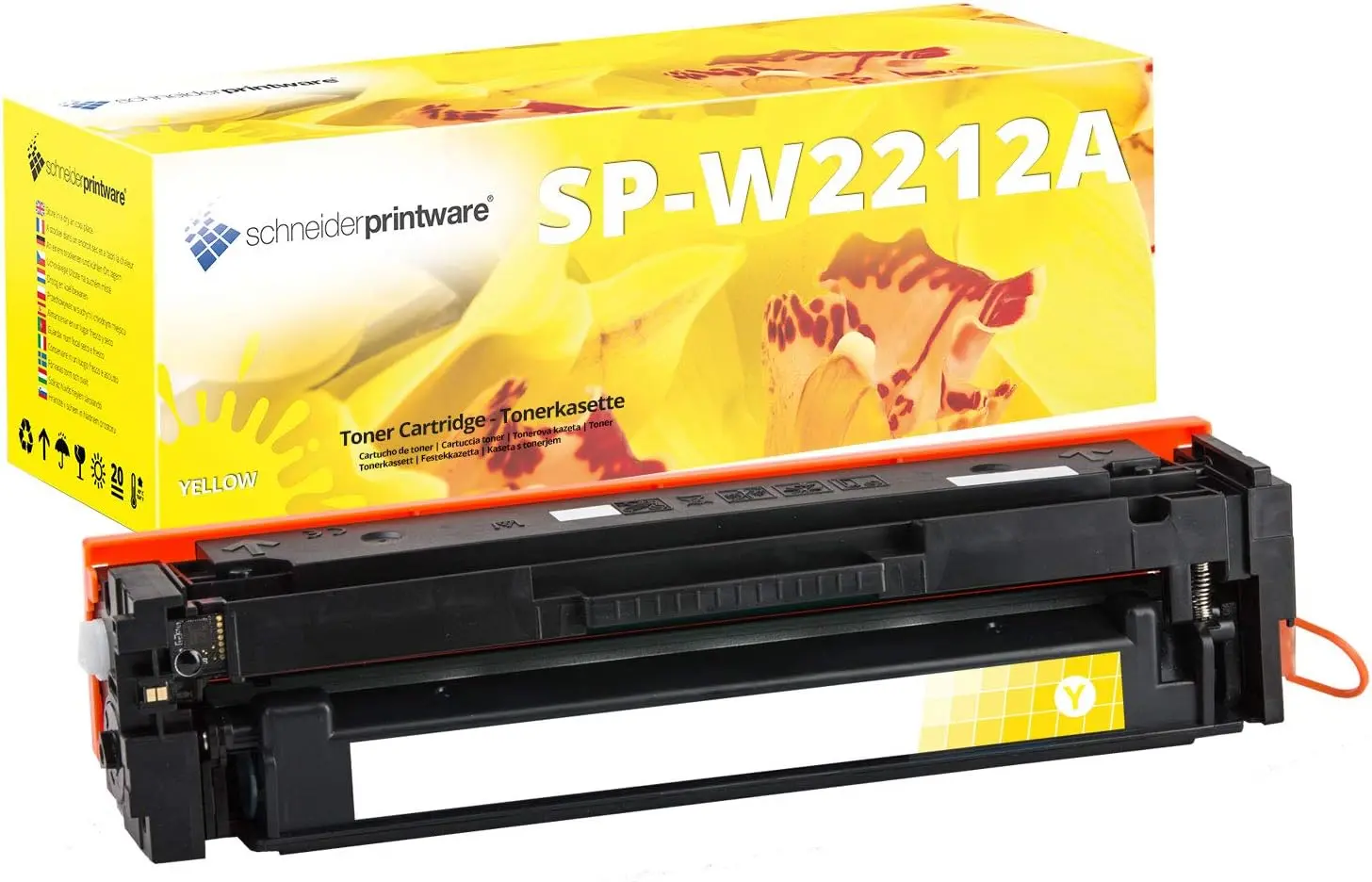 Fachgerecht aufbereitet für HP 207A / W2212A Toner gelb [Mit Wiederverwendeten Original-Chip]