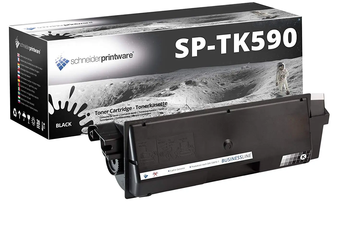 Hochleistungstoner 100% mehr Druckleistung ersetzt Kyocera TK-590BK