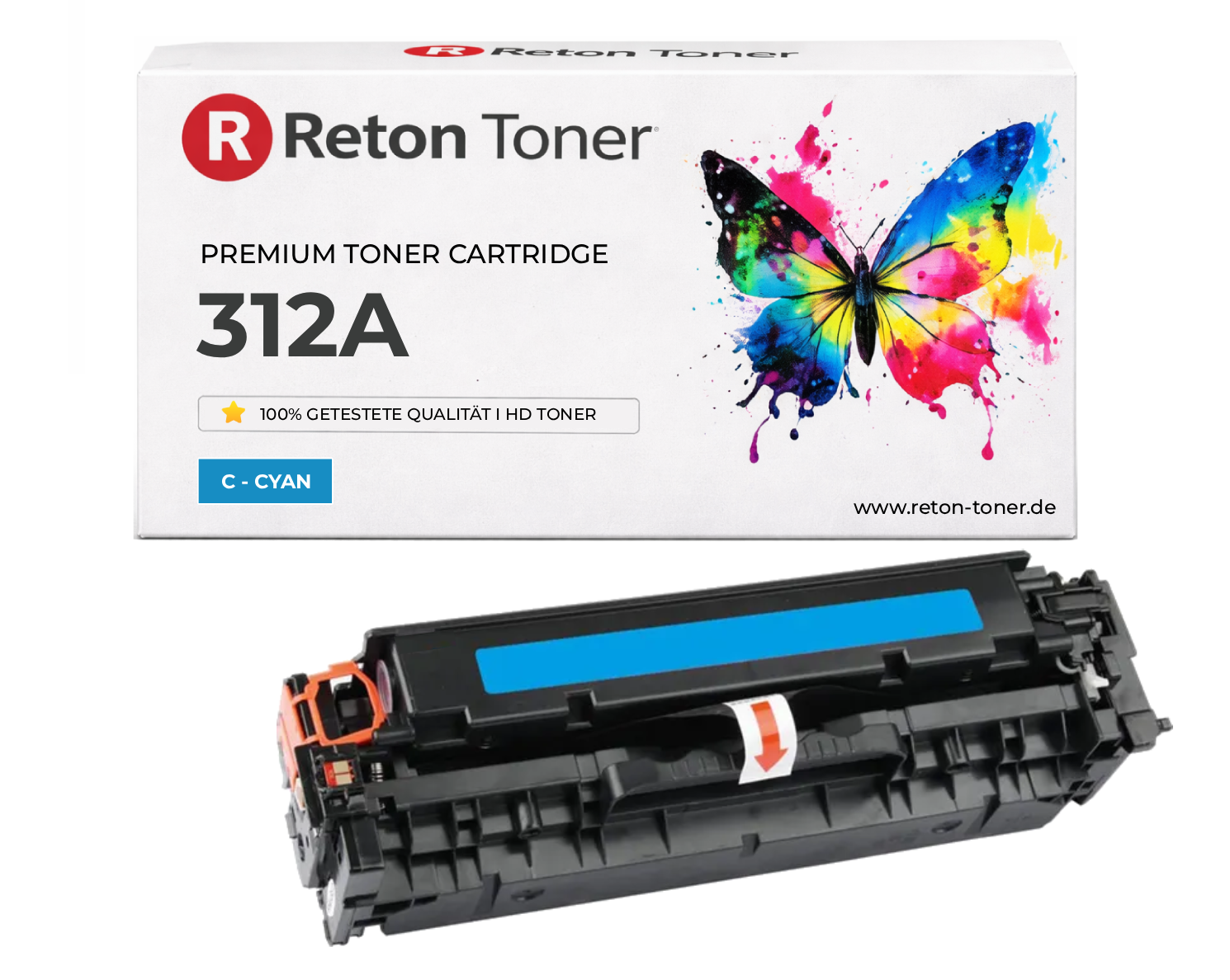 Reton Toner kompatibel zu HP 312A / CF381A Cyan