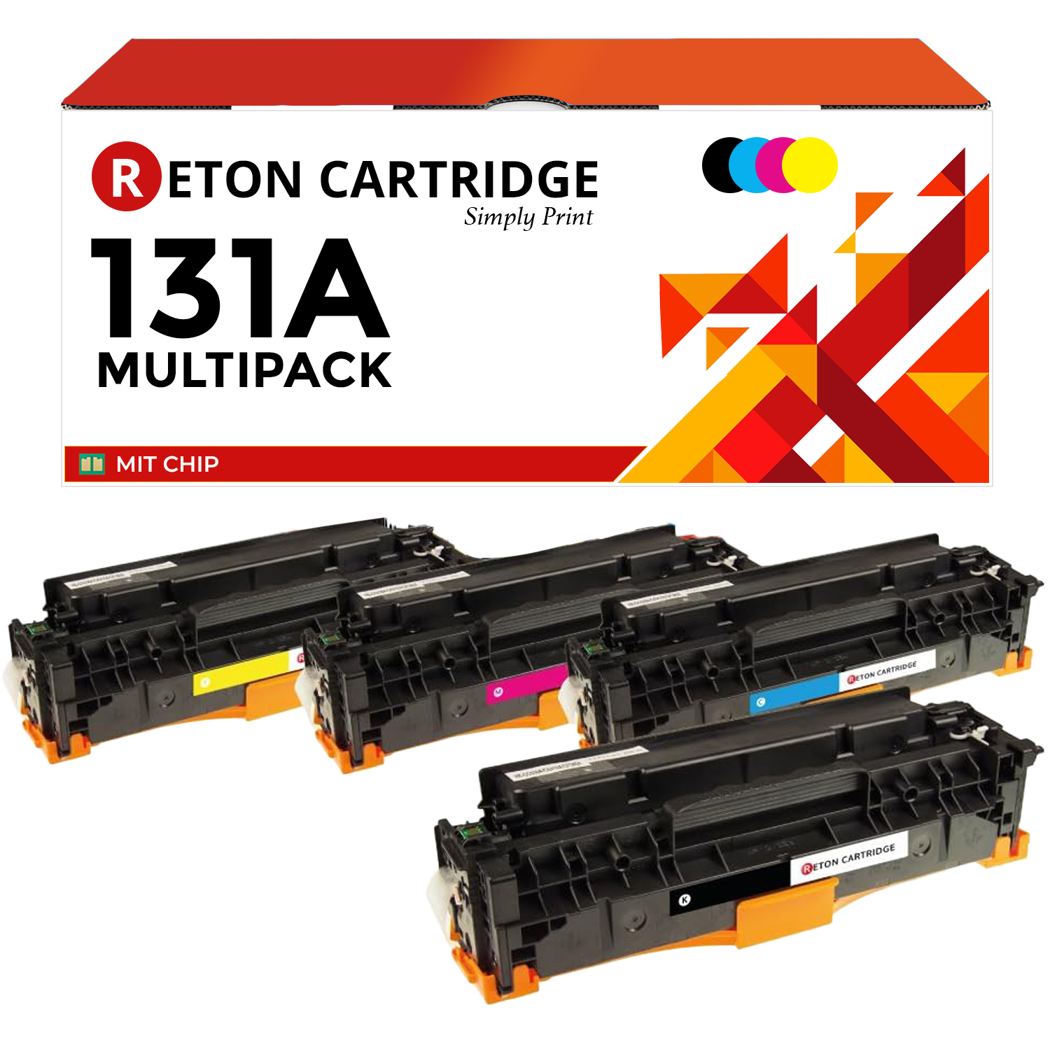 4 Reton Toner kompatibel zu  HP 131A / CF210A CF211A CF212A CF213A