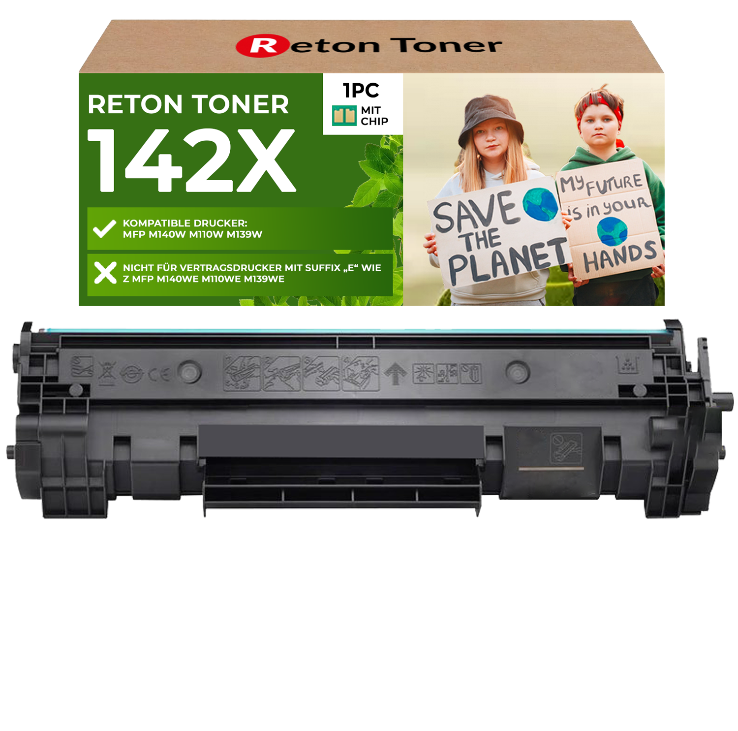 Fachgerecht Recycelt für HP 142X W1420X Toner [ MIT Recyceltem Original-CHIP]