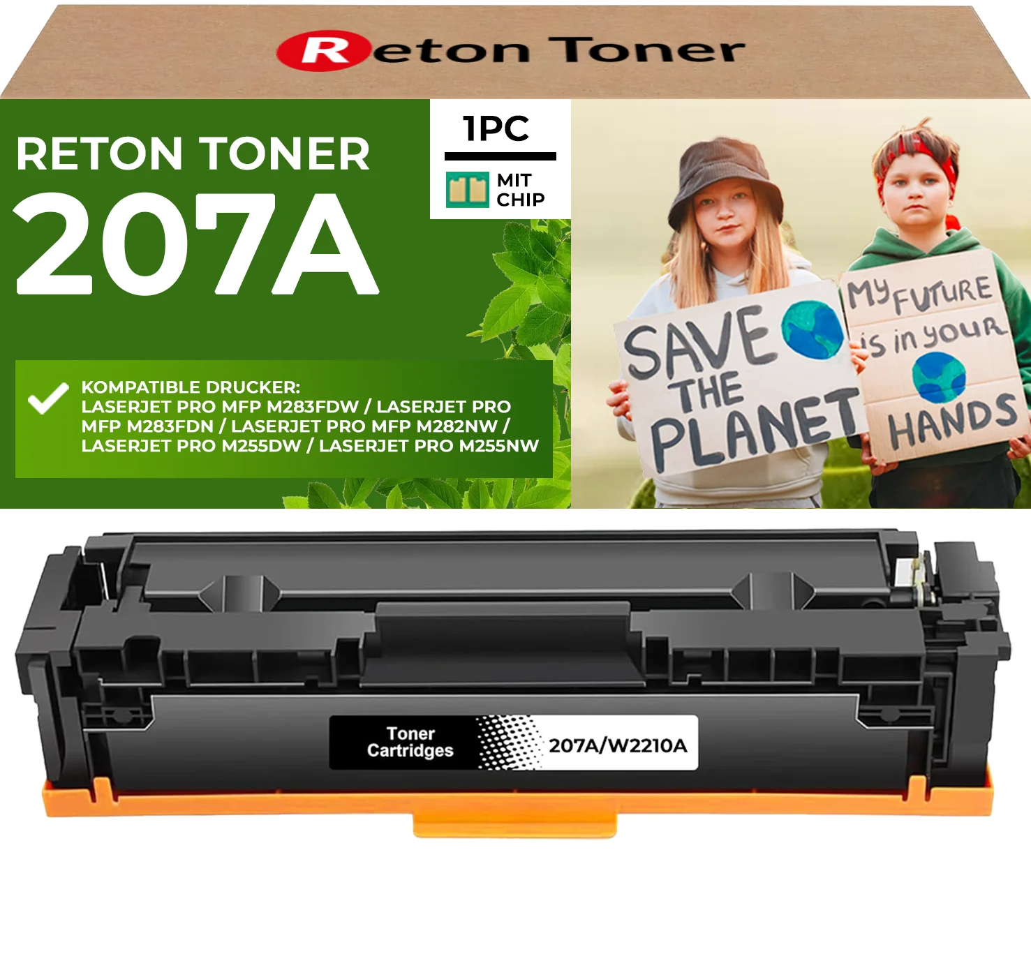 Recycelter HP 207A W2210A Toner [ MIT Recyceltem Original-CHIP]