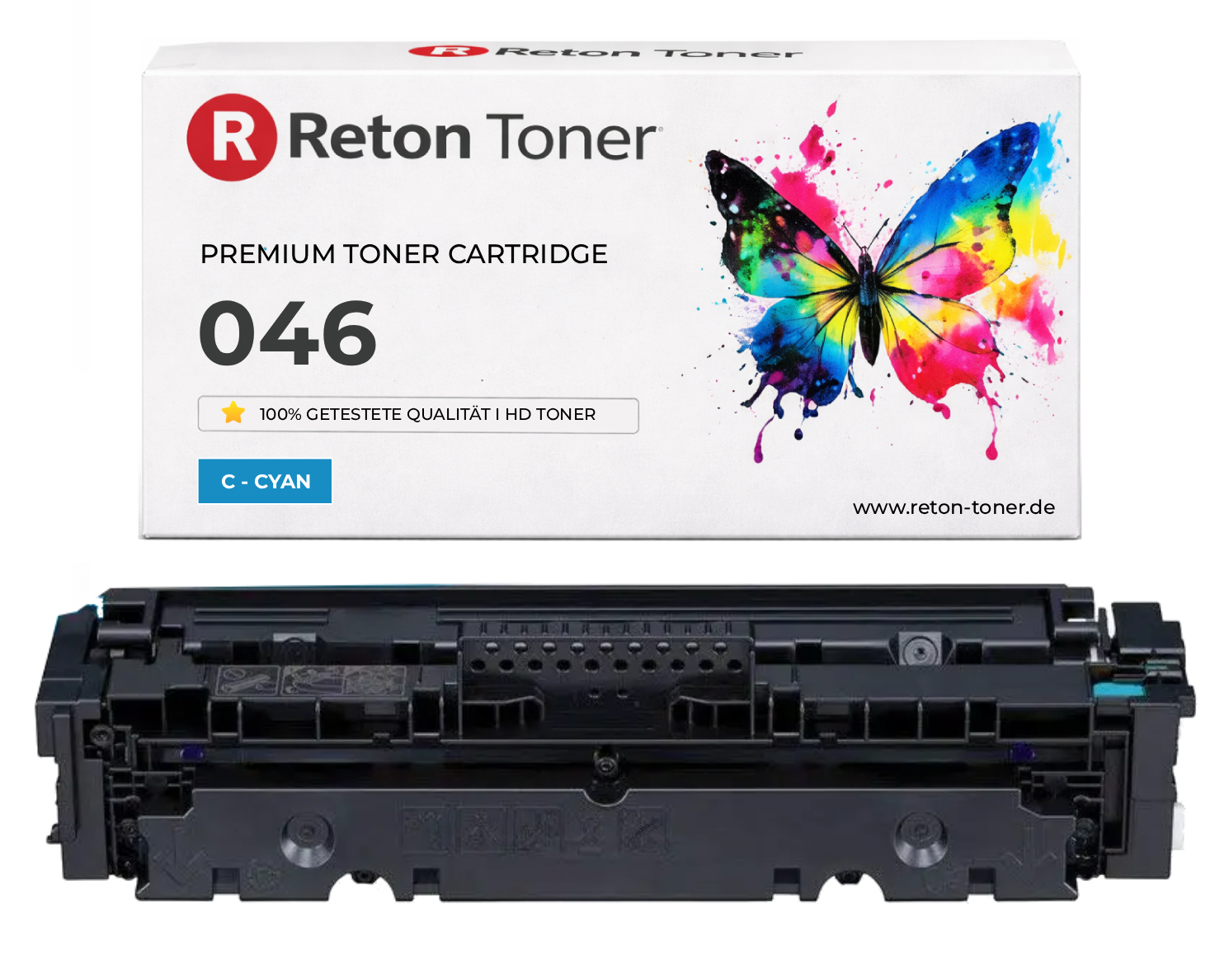 Original Reton Toner ersetzt Canon 046HC Cyan