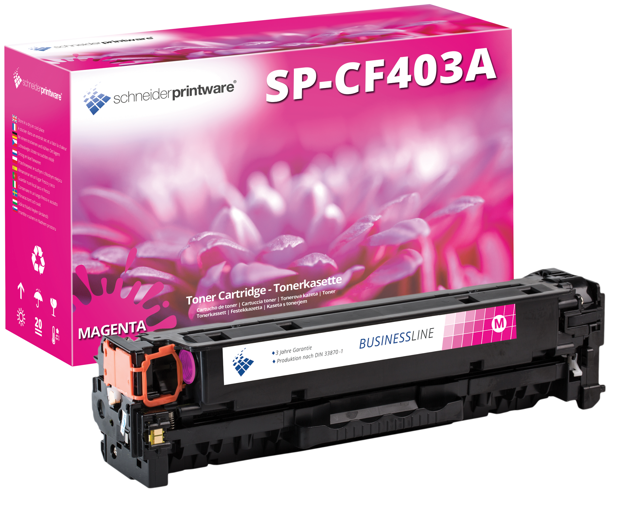 Schneider Printware Toner ersetzt HP CF403A Magenta 201A