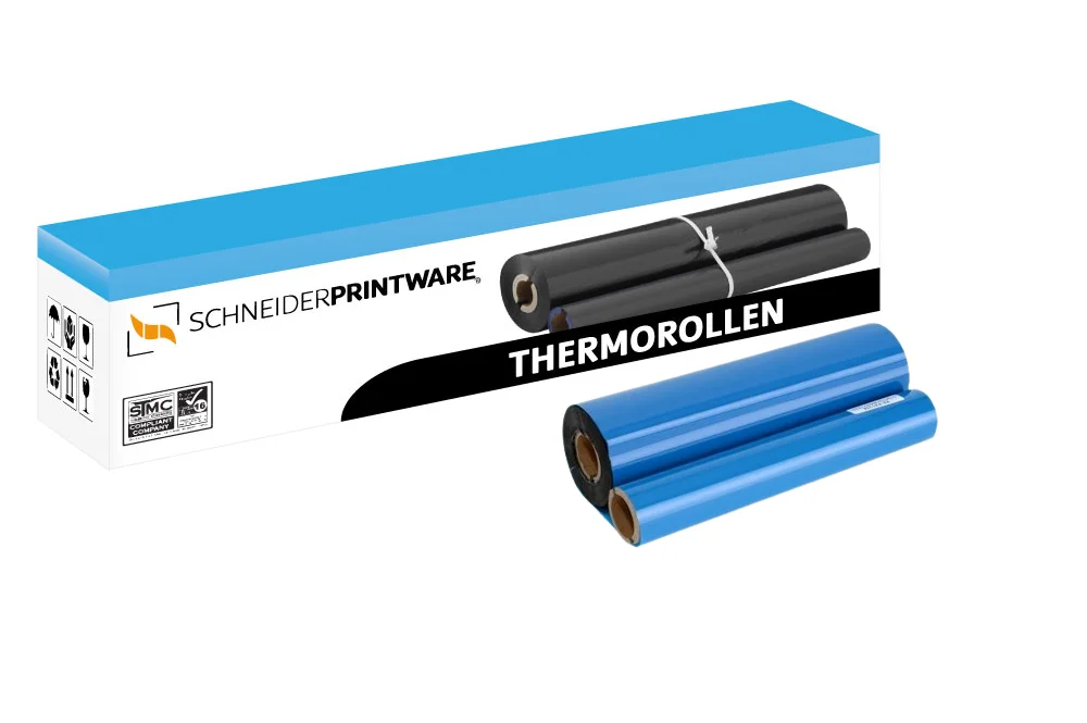 Kompatibel für Panasonic KX-F 1000 (KX-FA133X) Thermorolle Schwarz