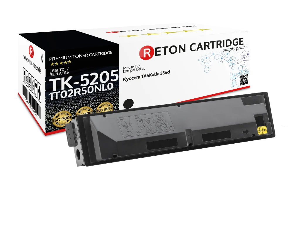 Original Reton Toner ersetzt Kyocera TK-5205K / 1T02R50NL0
