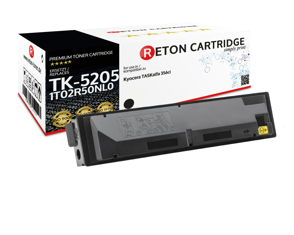 Original Reton Toner ersetzt Kyocera TK-5205K / 1T02R50NL0