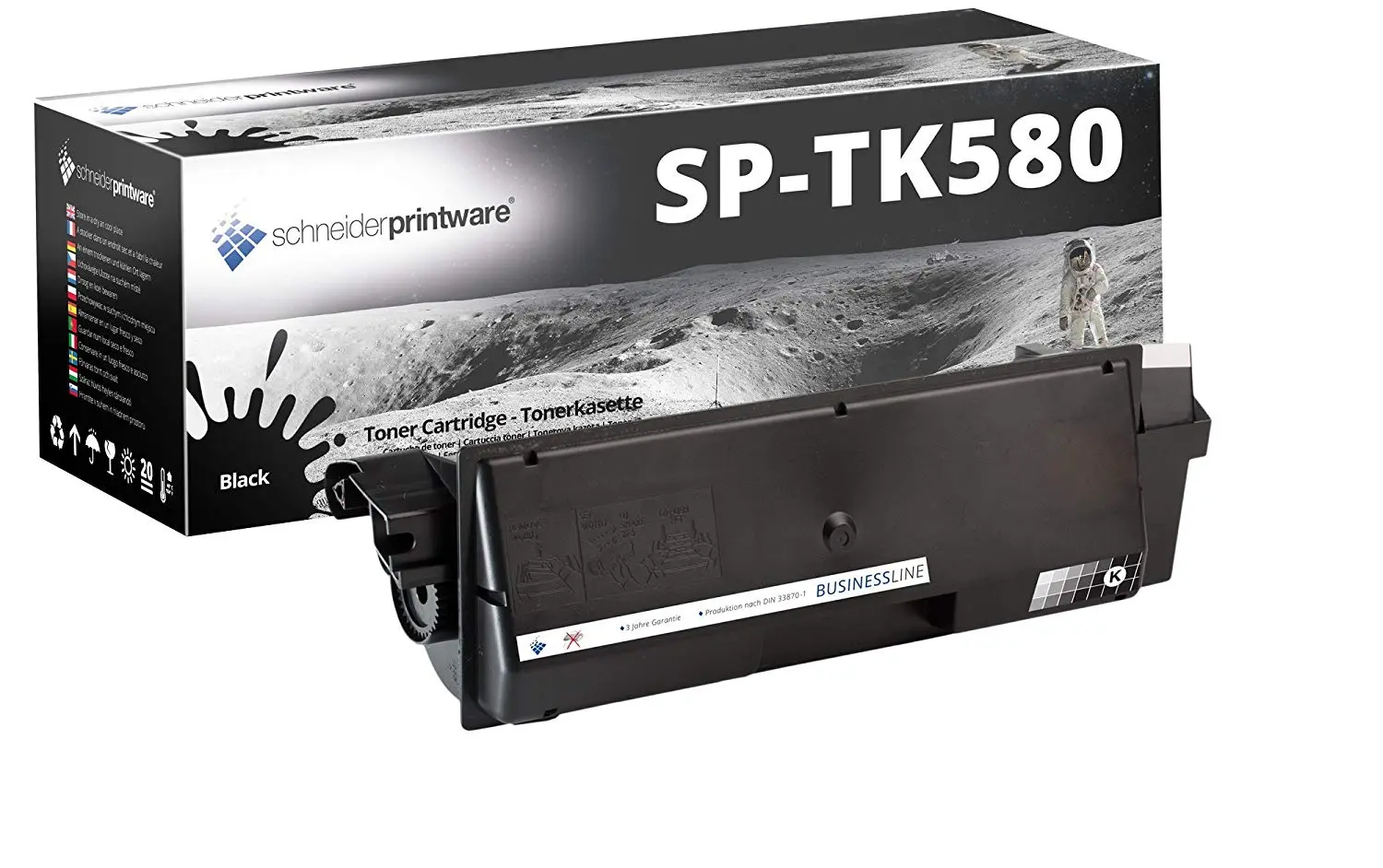 Hochleistungstoner 100% mehr Druckleistung ersetzt Kyocera TK-580K
