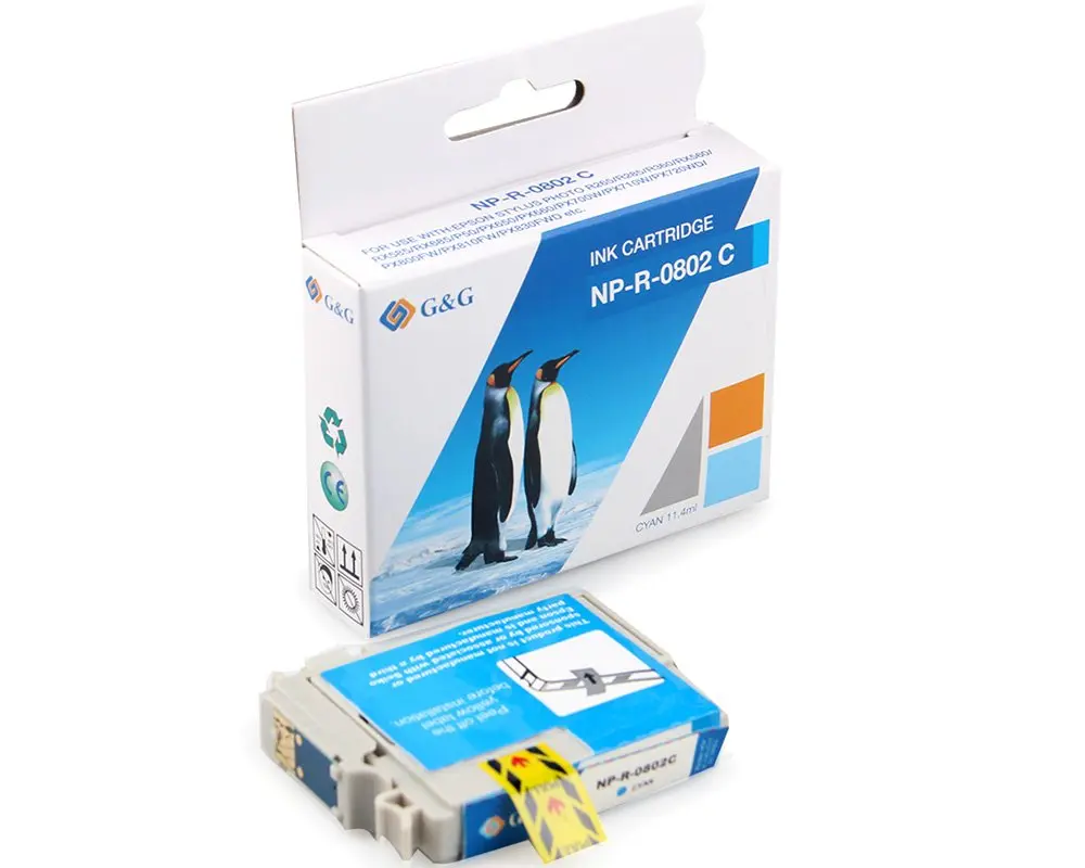 Kompatibel mit Epson T0802/ C13T08024011 Cyan