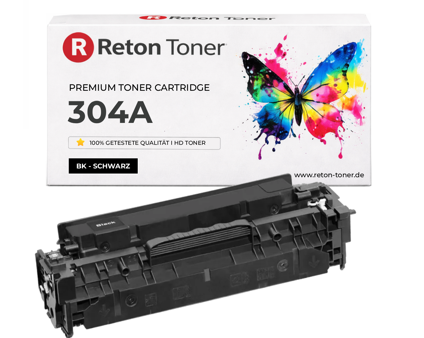 Original Reton Toner kompatibel zu HP 304A / CC530A Schwarz