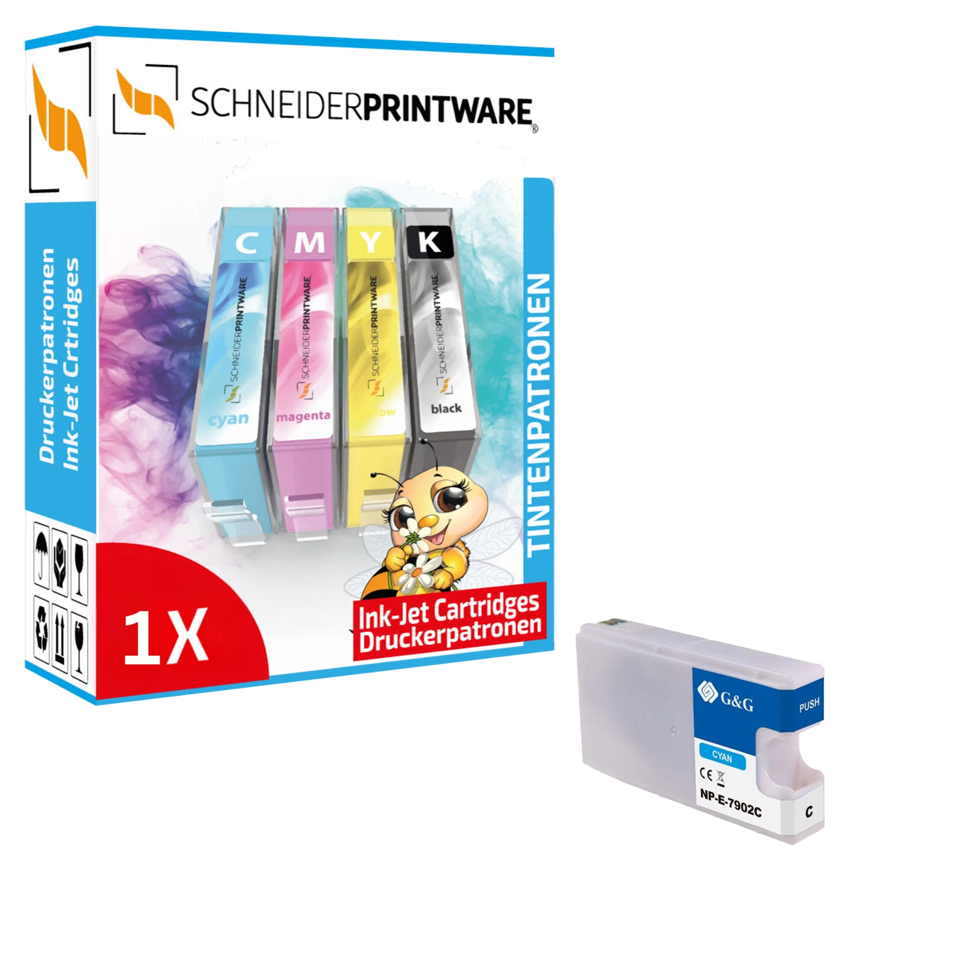Kompatibel mit Epson 79XL/ T7902/ C13T79024010 XL-Druckerpatrone Cyan
