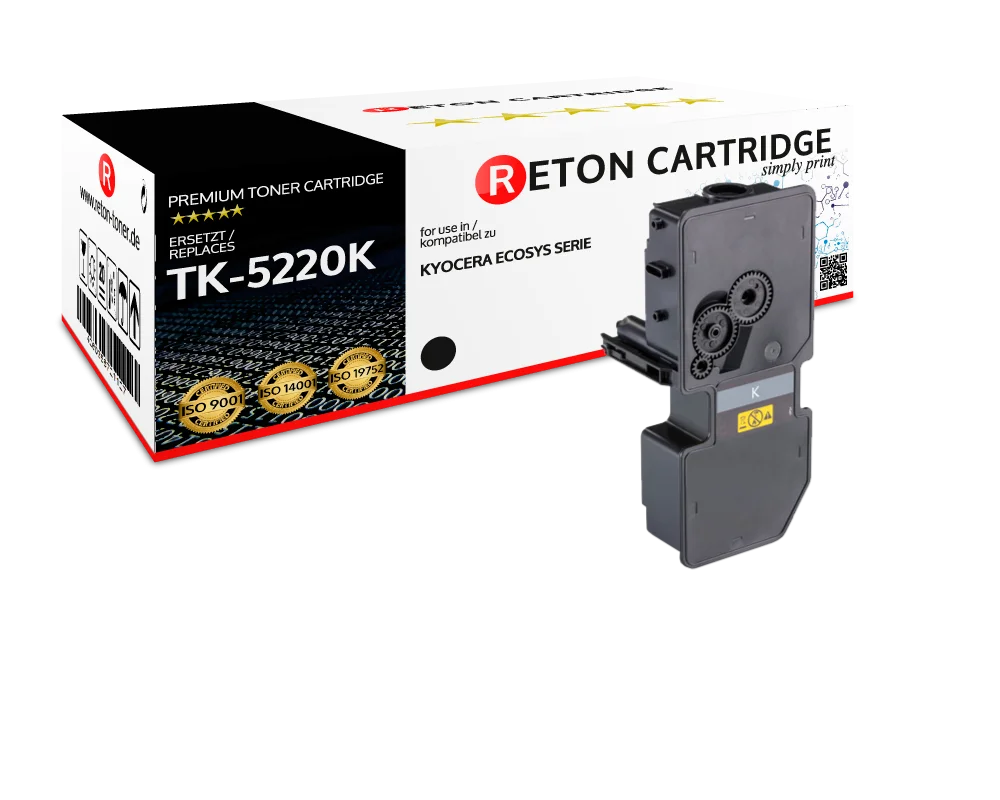 Original Reton Toner | 50% höhere Druckleistung | als Ersatz für Kyocera TK-5220K