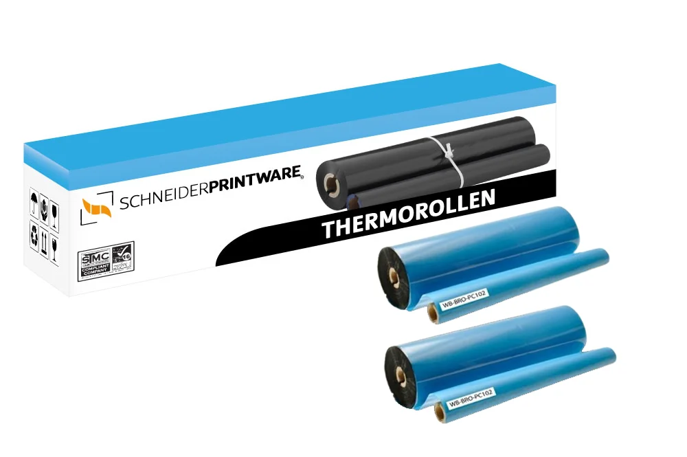 Kompatibel für Brother PC-102RF Thermo-Transfer-Rolle Schwarz