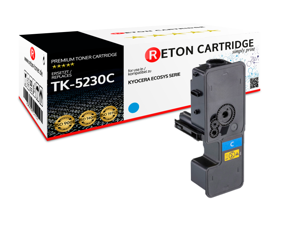 Reton Toner | 50% höhere Druckleistung | ersetzt Kyocera TK-5230C