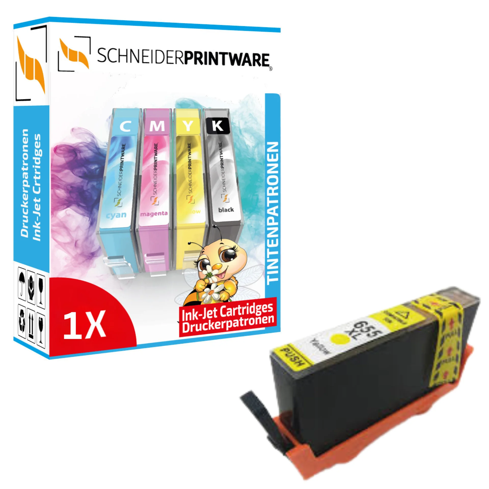 Schneider Druckerpatrone ersetzt HP 655XL Yellow