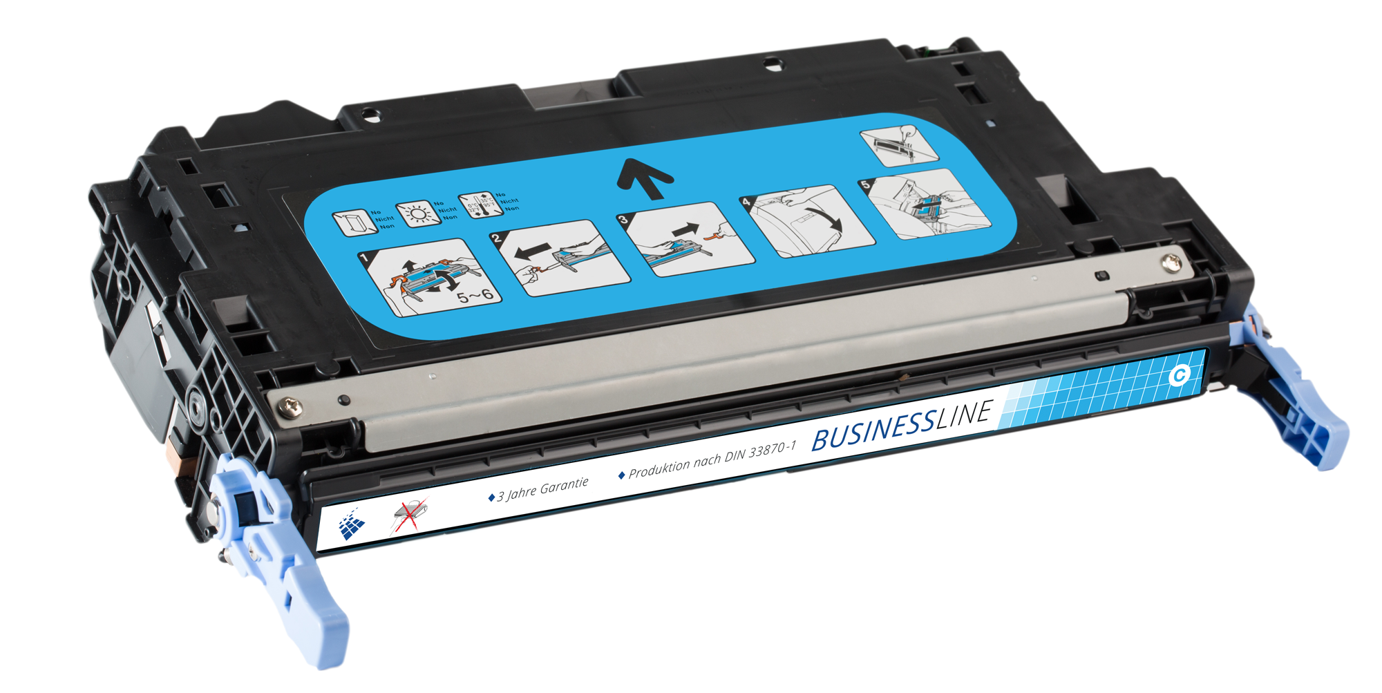 Hochleistungs- Toner +40% mehr Druckleistung ersetzt HP 503A / Q7581A cyan