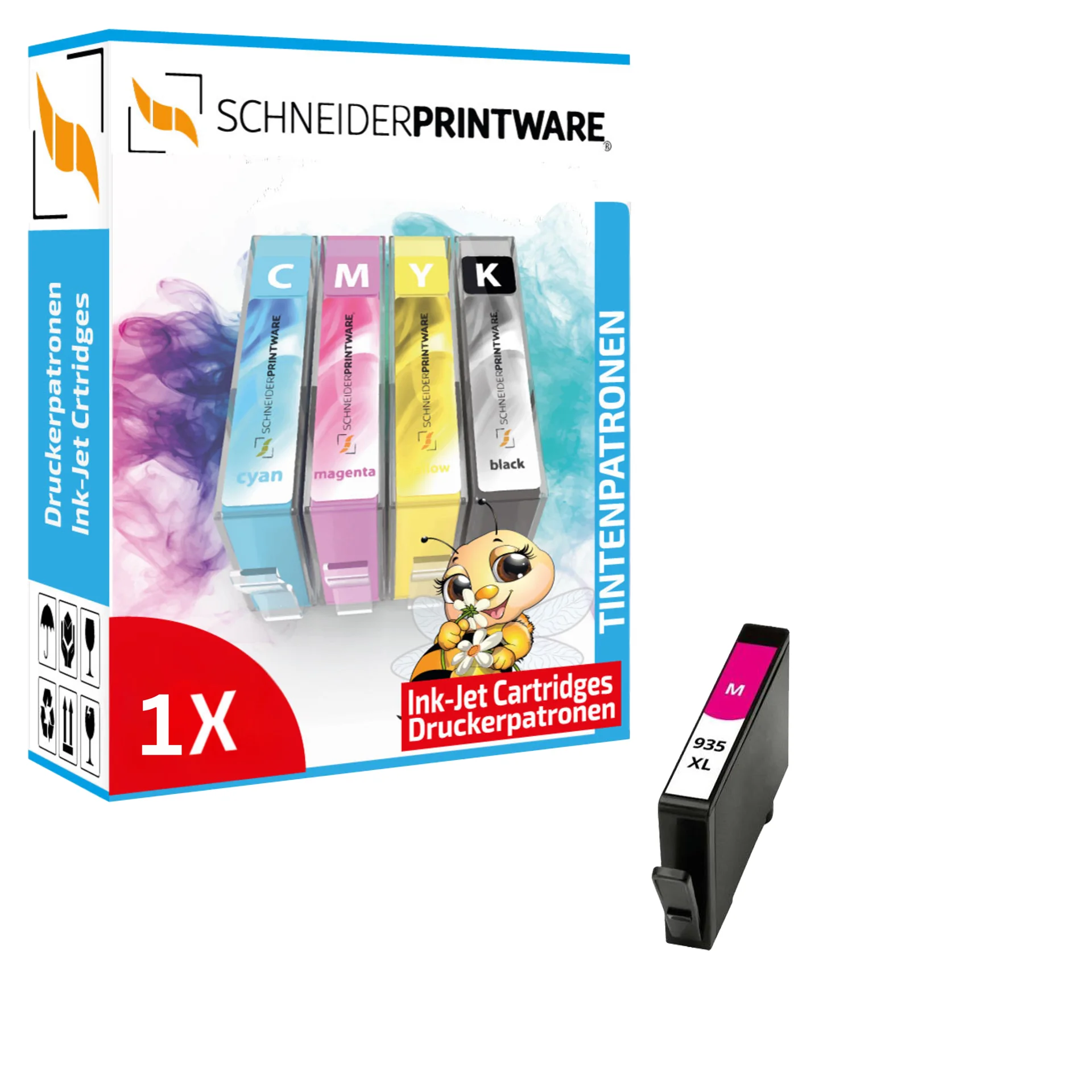 Schneider Druckerpatrone ersetzt HP 935XL Magenta