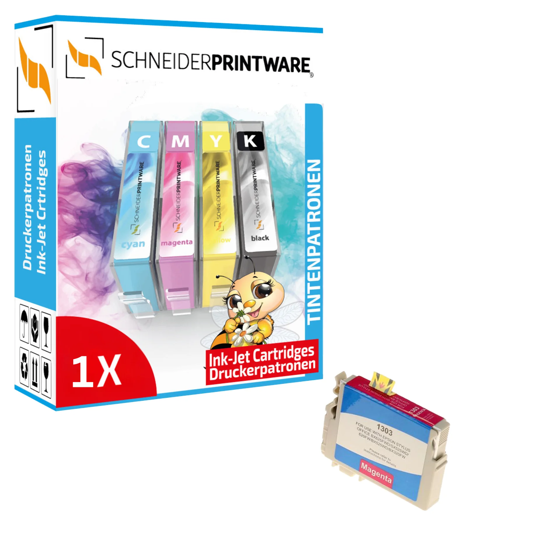 Kompatibel mit Epson T1303/ C13T13034012 XXL-Druckerpatrone Magenta