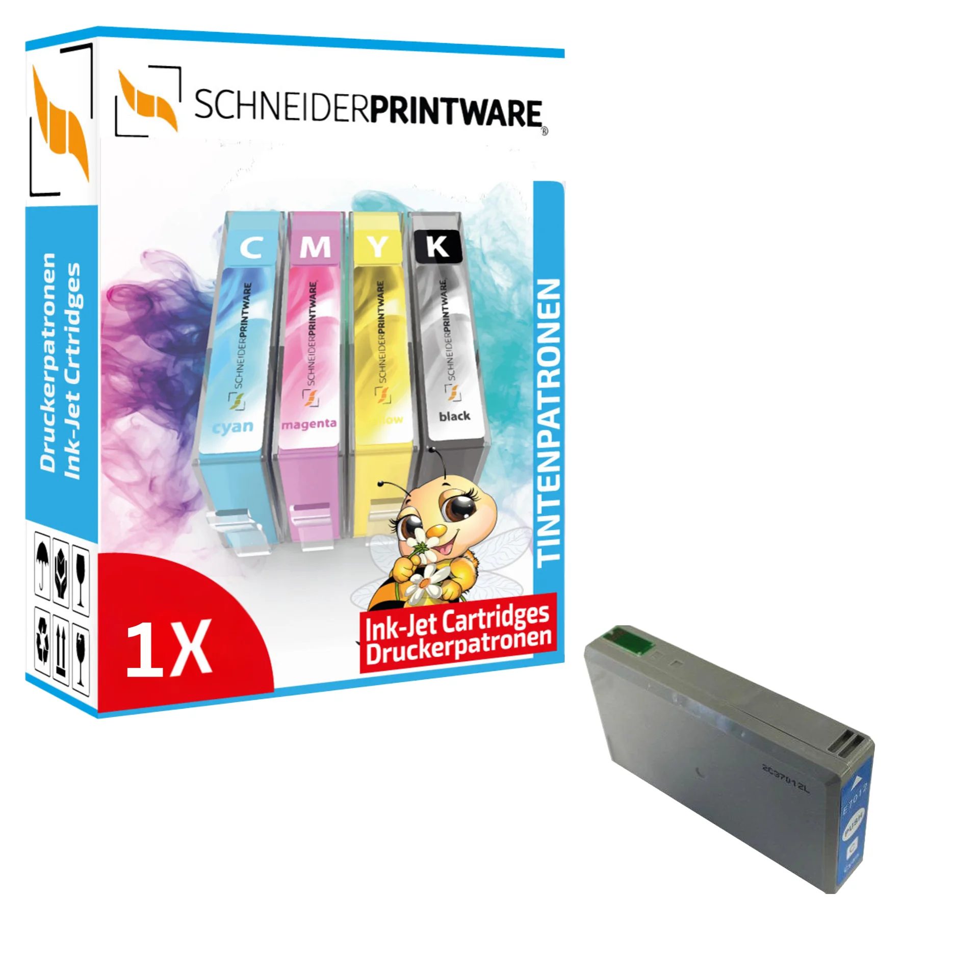 Kompatibel mit Epson T7012/ C13T70124010 XXL-Druckerpatrone Cyan