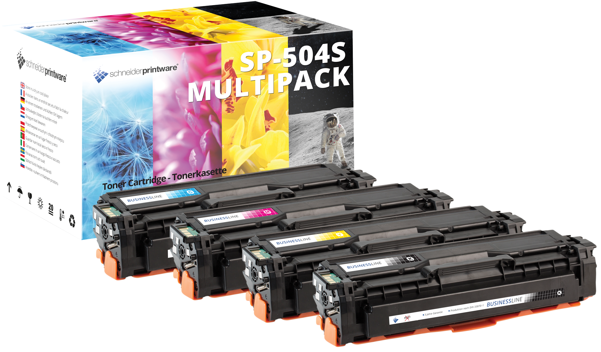 Samsung CLT-P504C Toner Multipack – kompatibel mit Samsung CLP-415N, CLX-4195FW und weiteren Druckern