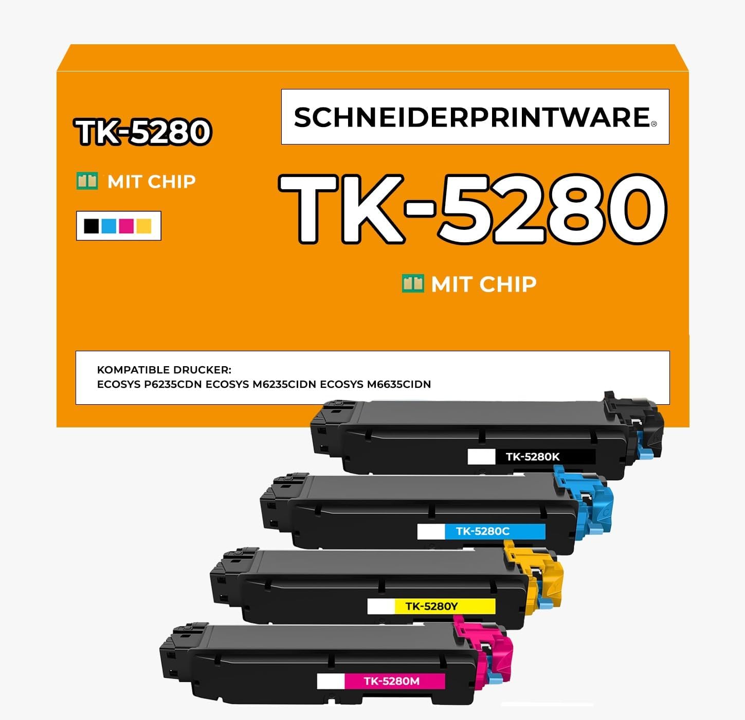 Kompatibel mit Kyocera TK-5280 TK5280 TK 5280 CMYK Toner Multipack
