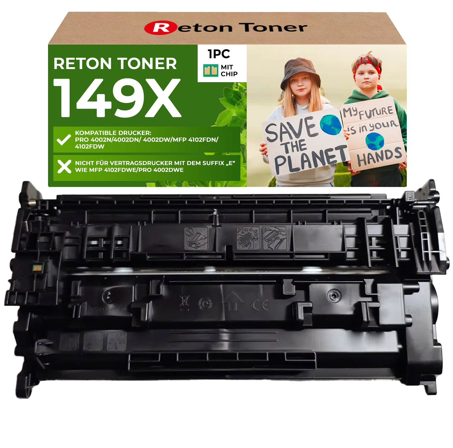 Recycelter HP 149X W1490X Toner [ MIT Original-CHIP] wiederverwendet