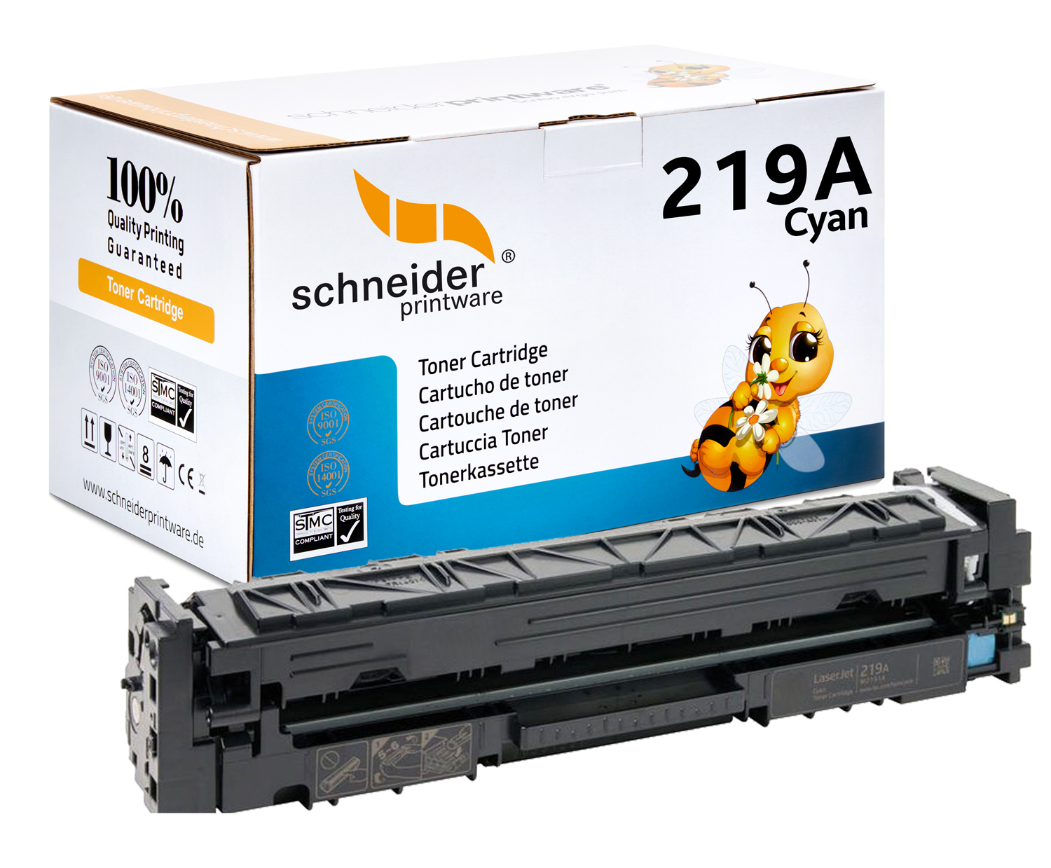 HP 219A W2191A Cyan Tonerkartusche – kompatibel mit HP Color LaserJet Pro MFP 3302fdw und 3302sdw