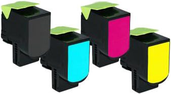 Kompatibel mit Lexmark 702HK Toner Multipack 1x Schwarz, 1x Cyan, 1x Magenta, 1x Gelb