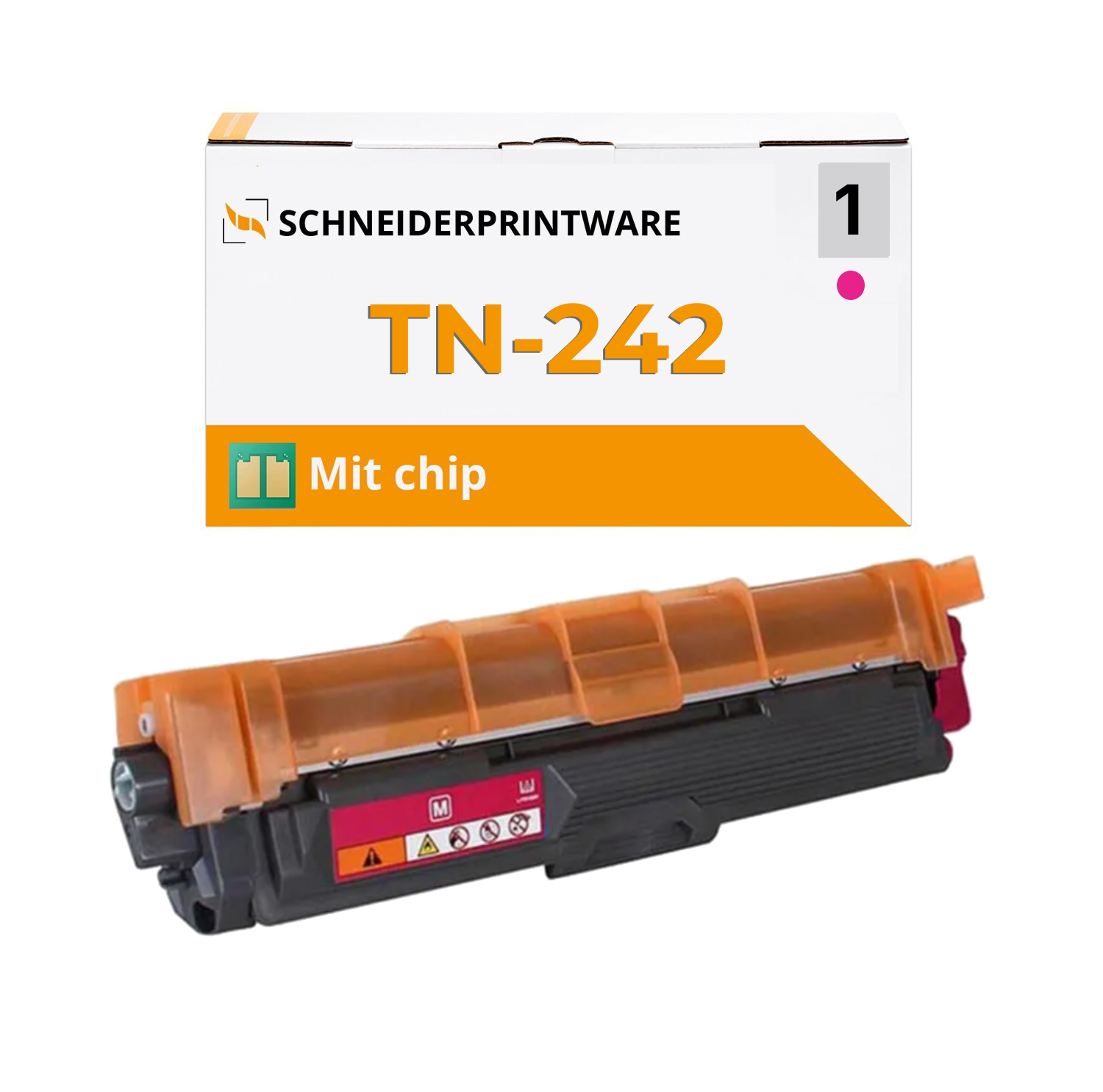 Kompatibel für Brother TN-242 Magenta Toner mit Chip