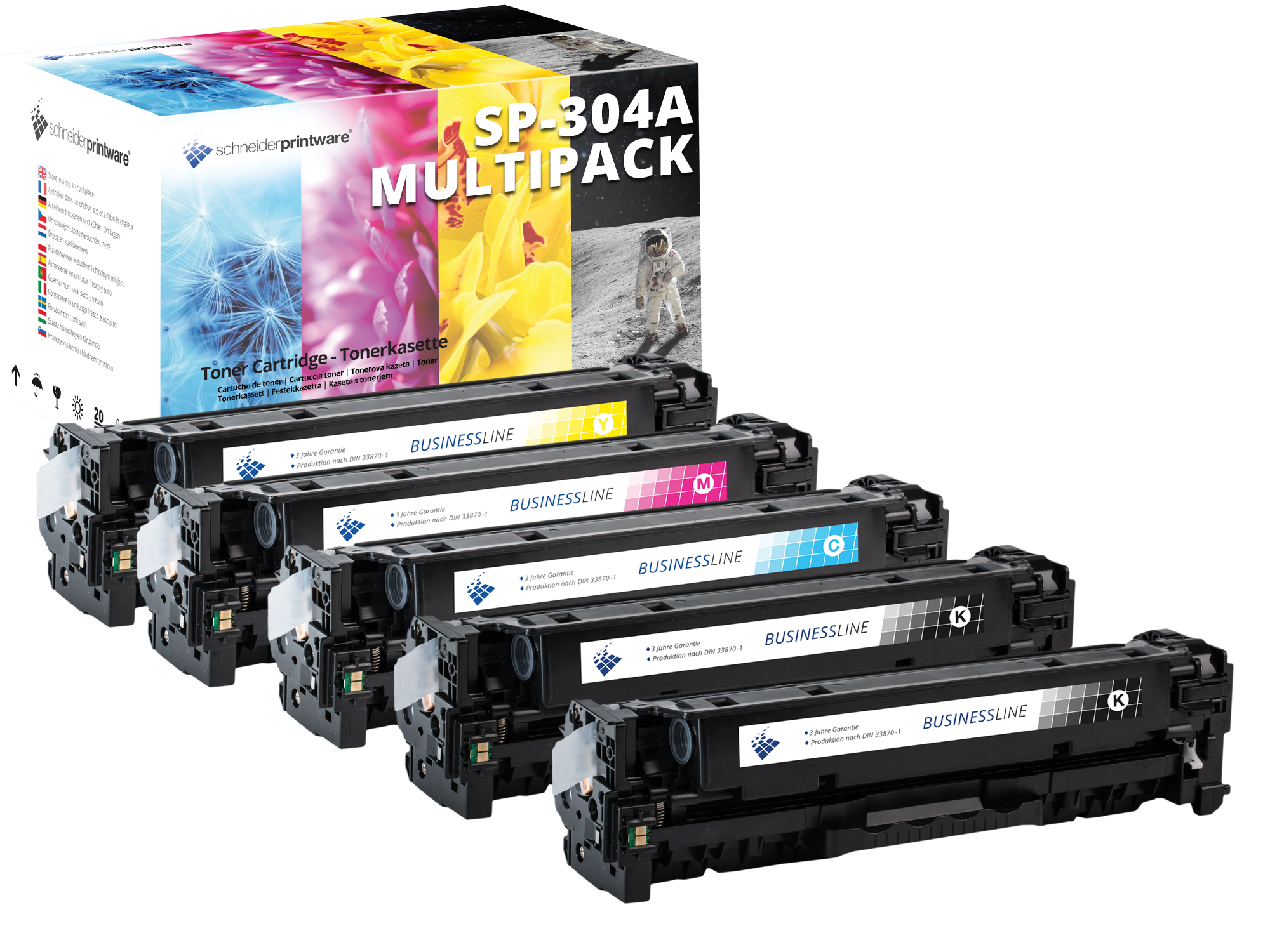 Kompatibler Toner für HP 304A – 35% mehr Leistung, passend für HP Color LaserJet CP2025n, CP2025dn und andere Drucker