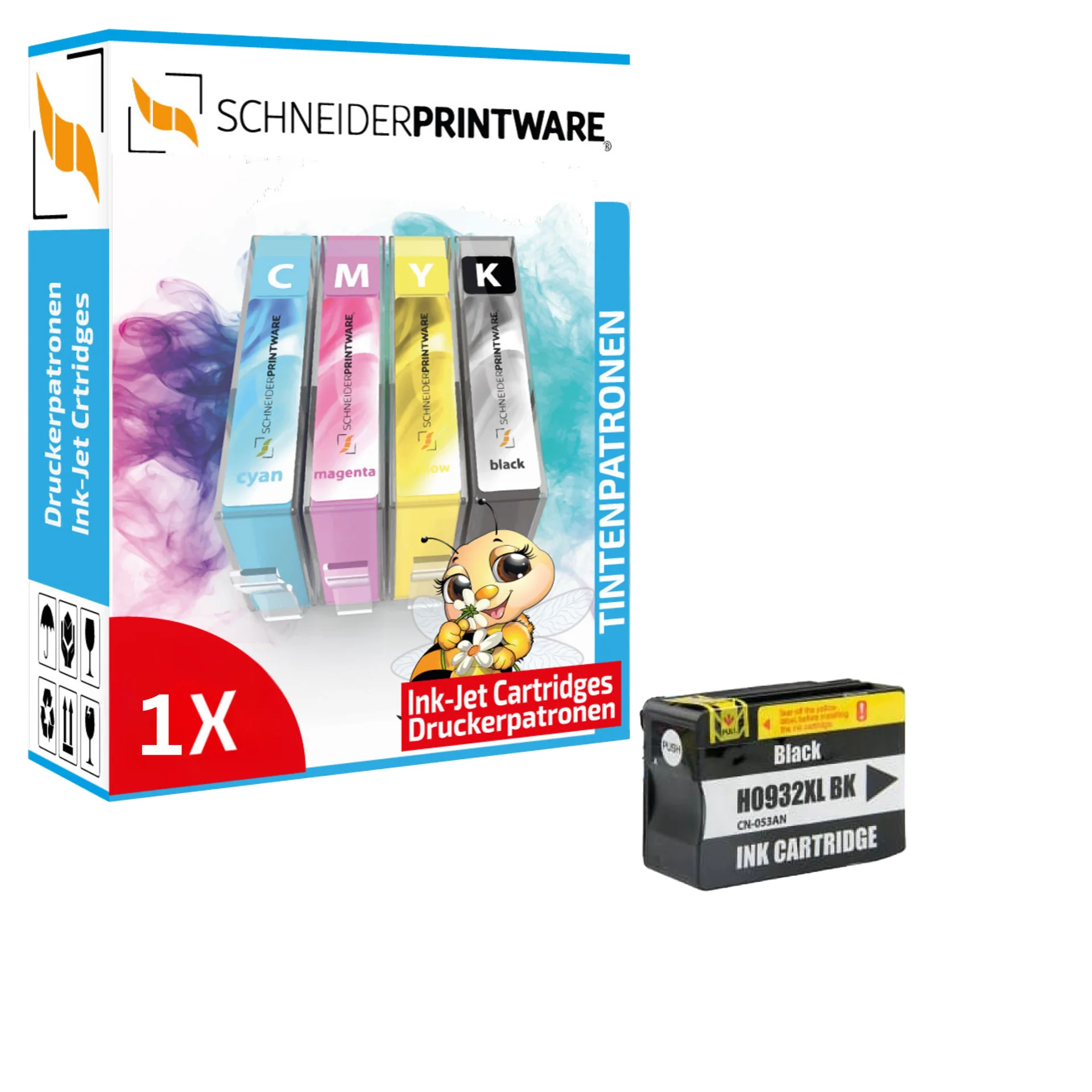 Kompatibel mit HP 932XL/ CN053AE Druckerpatrone Schwarz