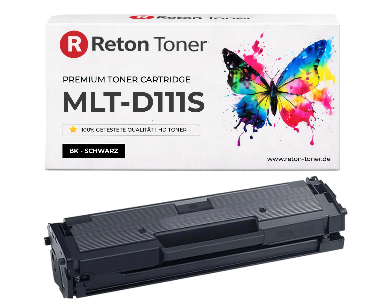 Original Reton Toner ersetzt Samsung MLT-D111S Schwarz