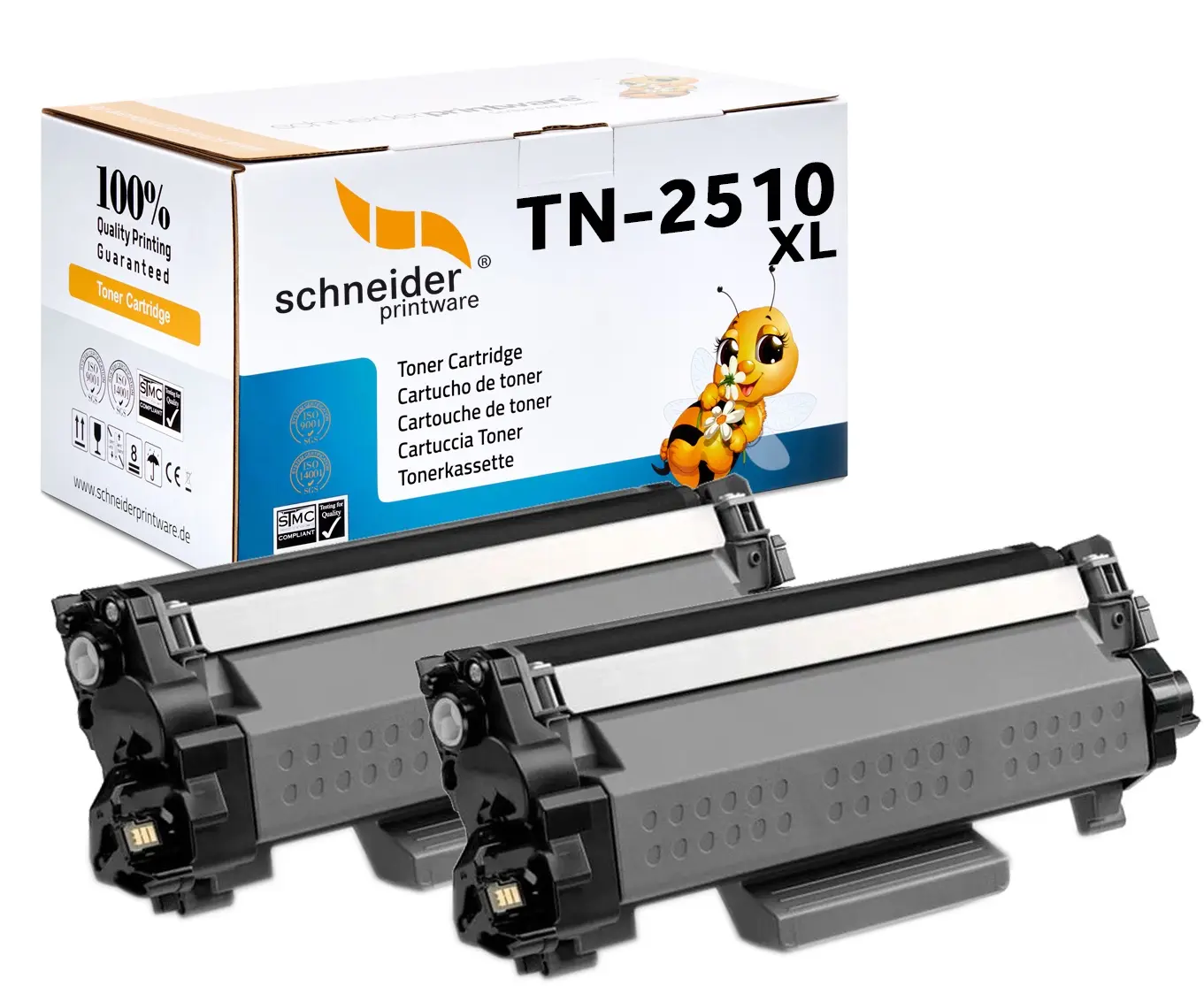 2 Kompatibel Brother TN-2510 XL Toner
